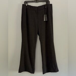 Ann Taylor Charcoal Crepe Melange Wool Signature Trousers Size 10